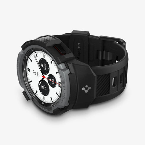 ACS06488 - Galaxy Watch 6 Classic (47mm) Case Rugged Armor Pro in black showing the front